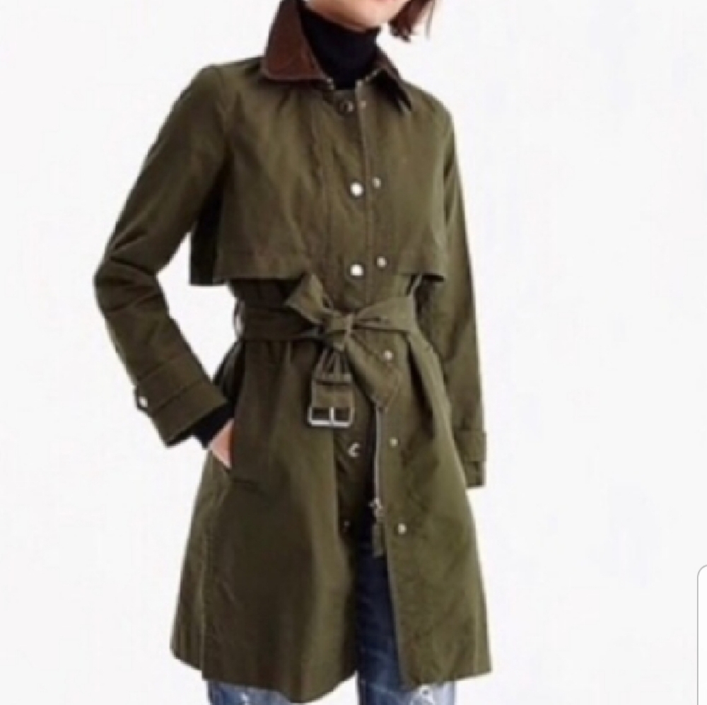 NEW! Women’s J. Crew Field Trench Coat Size L